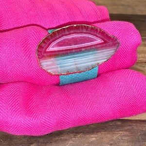 Pink Agate Cuff Bracelet